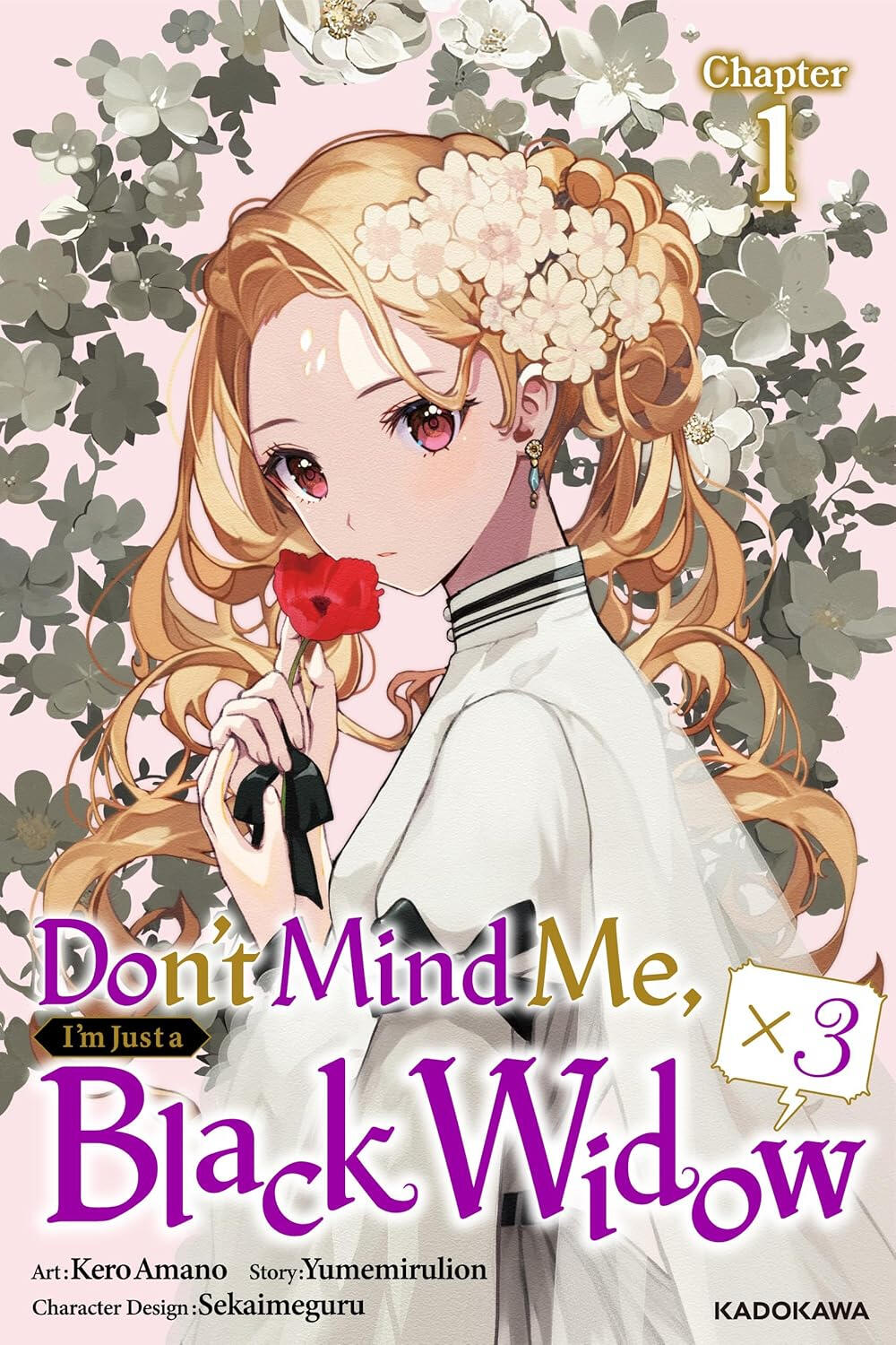 Don't Mind Me, I'm Just a Black Widow x3 by Kero Amano, Yumemirulion, and Sekaimeguru, volumes 1-2 Manga cover for Don't Mind Me, I'm Just a Black Widow x3