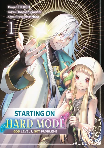 Starting on Hard Mode: God Levels, Got Problems (manga), volume 1, by SOTONO (translated by Jessica Speed) Cover for Starting on Hard Mode: God Levels, Got Problems (manga), volume 1, by SOTONO, translated by Jessica Speed
